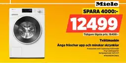 Power Miele Tvättmaskin Ånga fräschar upp och minskar skrynklor erbjuda