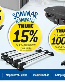 thansen 15% PÅ ALLA TAKRÄCKEN FRÅN THULE erbjuda