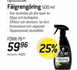 thansen optimize Fälgrengöring erbjuda