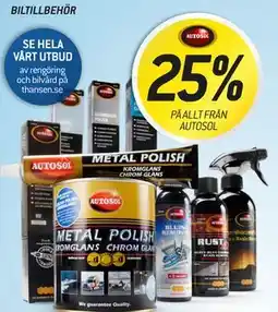 thansen 25% PÅ ALLT FRÅN AUTOSOL erbjuda