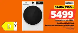 Power Gorenje Kombinerad tvätt/tork Ånguppfräschning och hygienprogram erbjuda