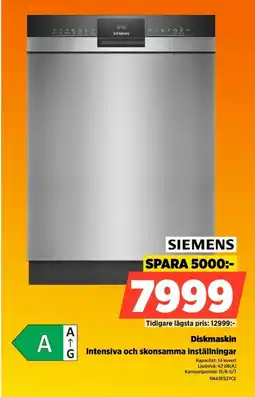 Power Siemens Diskmaskin G Intensiva och skonsamma inställningar erbjuda