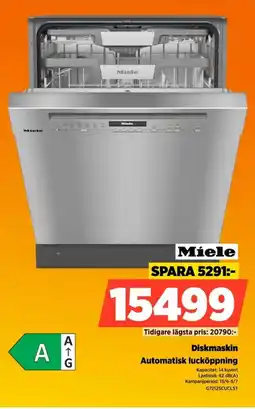 Power Miele Diskmaskin Automatisk lucköppning erbjuda