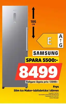 Power Samsung Frys Slim Ice Maker-isbitsbricka i dörren erbjuda