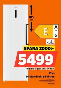 Power Kulz Frys Display direkt på dörren erbjuda