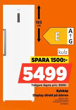 Power Kulz Kylskåp Display direkt på dörren erbjuda