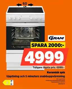Power Gram Keramisk spis Upptining och 5 minuters snabbuppvärmning erbjuda