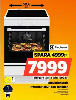 Power Electrolux Induktionsspis Praktisk Hob2Hood-funktion erbjuda