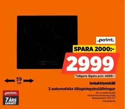 Power Point Induktionshäll 3 automatiska tillagningsinställningar erbjuda