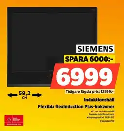 Power Siemens Induktionshäll Flexibla flexInduction Plus-kokzoner erbjuda