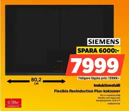 Power Siemens Induktionshäll Flexibla flexInduction Plus-kokzoner erbjuda