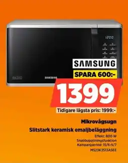 Power Samsung Mikrovågsugn Slitstark keramisk emaljbeläggning erbjuda