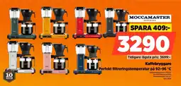 Power Moccamaster Handmade Kaffebryggare Perfekt filtreringstemperatur på 92-96 °C erbjuda
