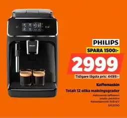 Power Philips Kaffemaskin Totalt 12 olika malningsgrader erbjuda