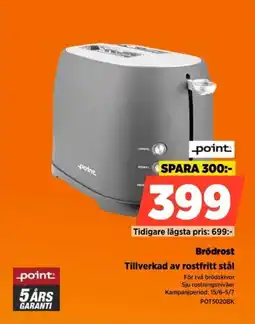 Power Point Brödrost Tillverkad av rostfritt stål erbjuda