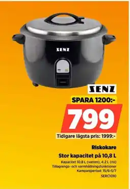 Power Senz Riskokare Stor kapacitet på 10,8 L erbjuda