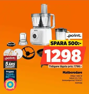 Power Point Matberedare erbjuda