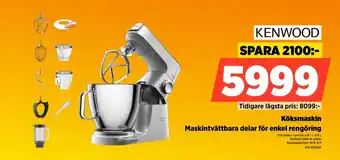 Power Kenwood Köksmaskin Maskintvättbara delar för enkel rengöring erbjuda