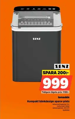 Power Senz Ismaskin Kompakt bänkdesign sparar plats erbjuda