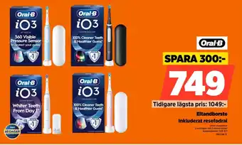Power Oral-B Eltandborste Inkluderat resefodral erbjuda