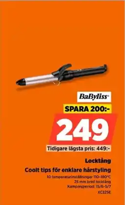 Power Babyliss Locktång Coolt tips för enklare hårstyling erbjuda