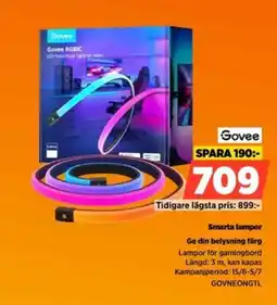 Power Govee Smarta lampor Ge din belysning färg erbjuda
