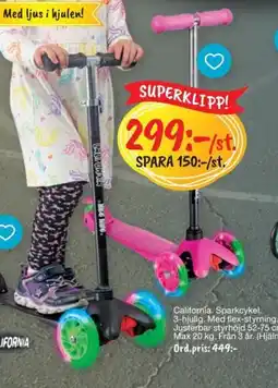 Leklust California Sparkcykel erbjuda