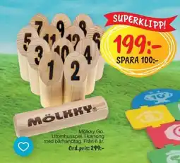 Leklust Mölkky Go Utomhusspel erbjuda