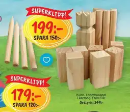 Leklust Kubb erbjuda