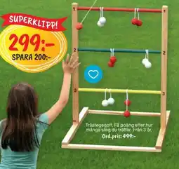 Leklust Trästegegolf erbjuda