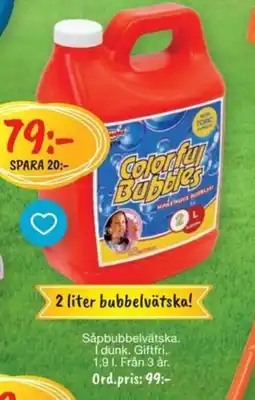 Leklust Såpbubbelvätska. erbjuda