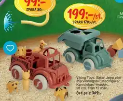 Leklust Viking Toys Safari Jeep eller återvinningsbil erbjuda