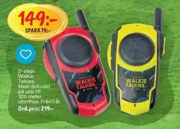 Leklust 2-vägs Walkie Talkies erbjuda