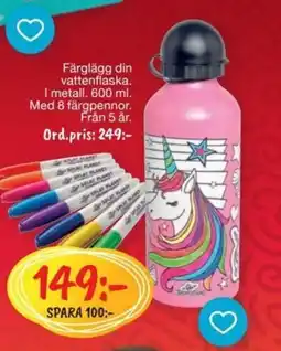 Leklust Färglägg din vattenflaska erbjuda