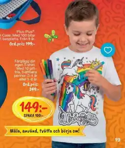 Leklust Färglägg din egen T-shirt erbjuda