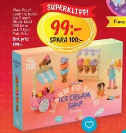 Leklust Plus-Plus Learn to build Ice Cream Shop erbjuda