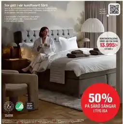 Mio 50% PÅ SÄRÖ SÄNGAR I TYG ISA erbjuda
