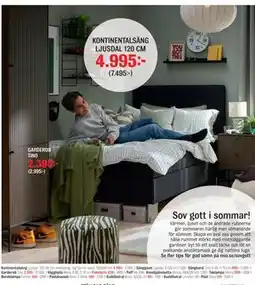 Mio KONTINENTALSÄNG LJUSDAL 120 CM erbjuda
