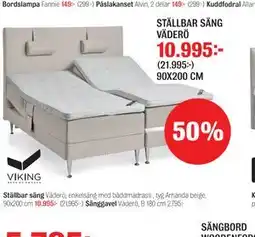 Mio STÄLLBAR SÄNG VÄDERÖ erbjuda