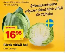 City Gross Färsk vitkål hel erbjuda