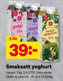City Gross Smaksatt yoghurt erbjuda