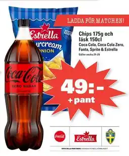 Nära dej Chips 175g och läsk 150cl erbjuda