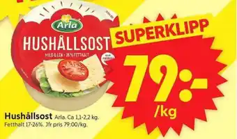 ICA Supermarket Arla Hushållsost erbjuda