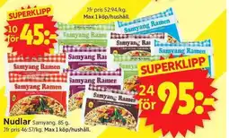 ICA Supermarket Samyang Nudlar erbjuda