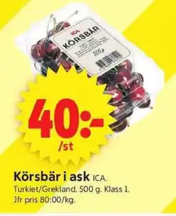 ICA Supermarket ICA Körsbär i ask erbjuda