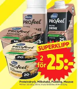 ICA Supermarket Proteindryck, Milkshake, Pudding, Mousse erbjuda