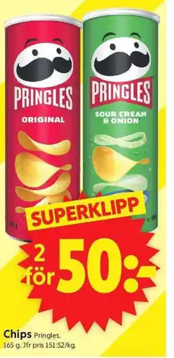 ICA Supermarket Pringles Chips erbjuda