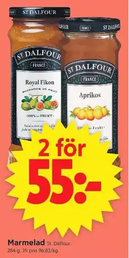 ICA Supermarket St. Dalfour Marmelad erbjuda