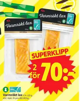 ICA Supermarket ICA Varmrökt lax erbjuda