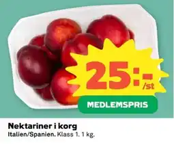 Coop Nektariner i korg erbjuda